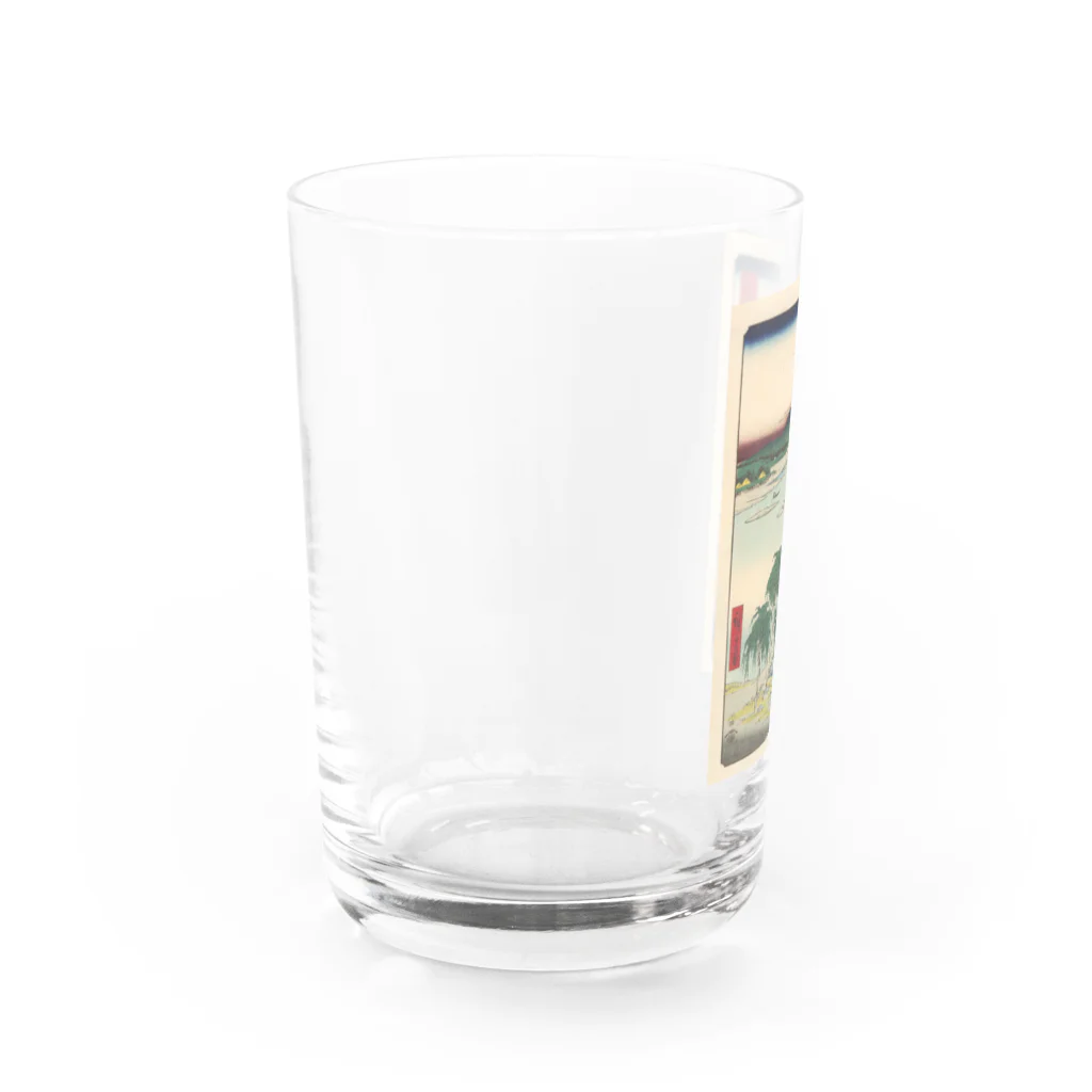 浮世絵屋の広重「冨二三十六景⑬　武蔵玉川」歌川広重の浮世絵 Water Glass :left