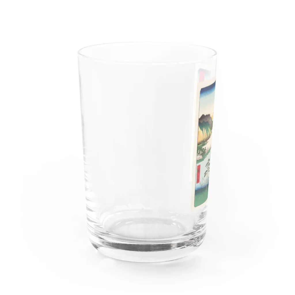 浮世絵屋の広重「冨二三十六景㉘　信州諏訪之湖」歌川広重の浮世絵 Water Glass :left