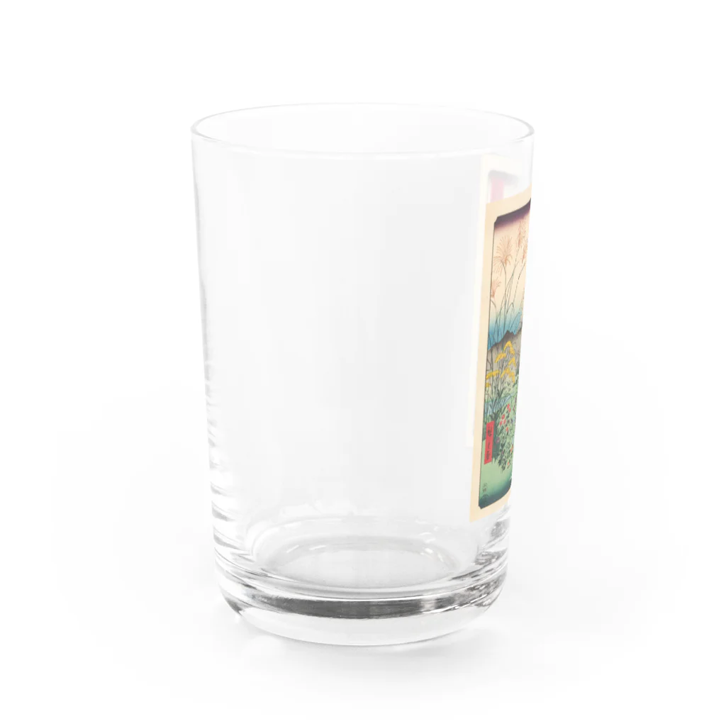 浮世絵屋の広重「冨二三十六景㉛　甲斐大月の原」歌川広重の浮世絵 Water Glass :left