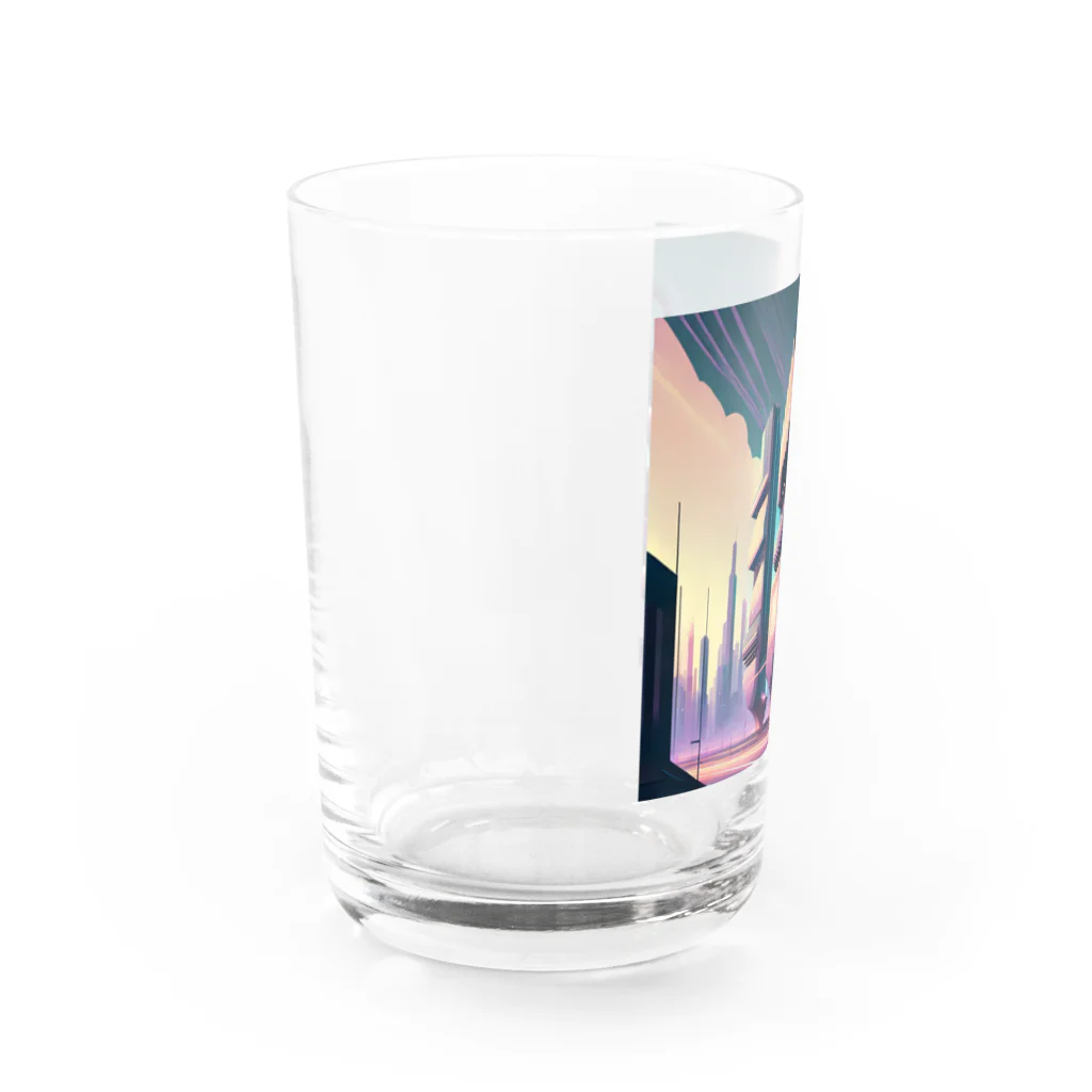 のんびりアート工房のサイバーパンク都市 Water Glass :left