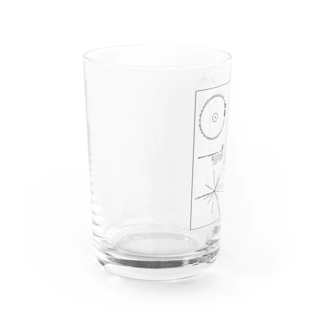 metao dzn【メタヲデザイン】のボイジャーのゴールデンレコード Water Glass :left