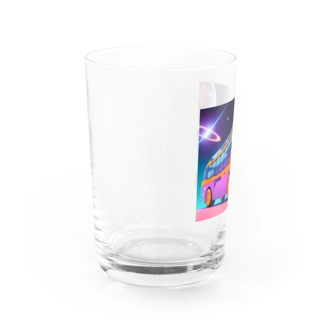 ポンキチはうすの宇宙旅行に行ったバス Water Glass :left