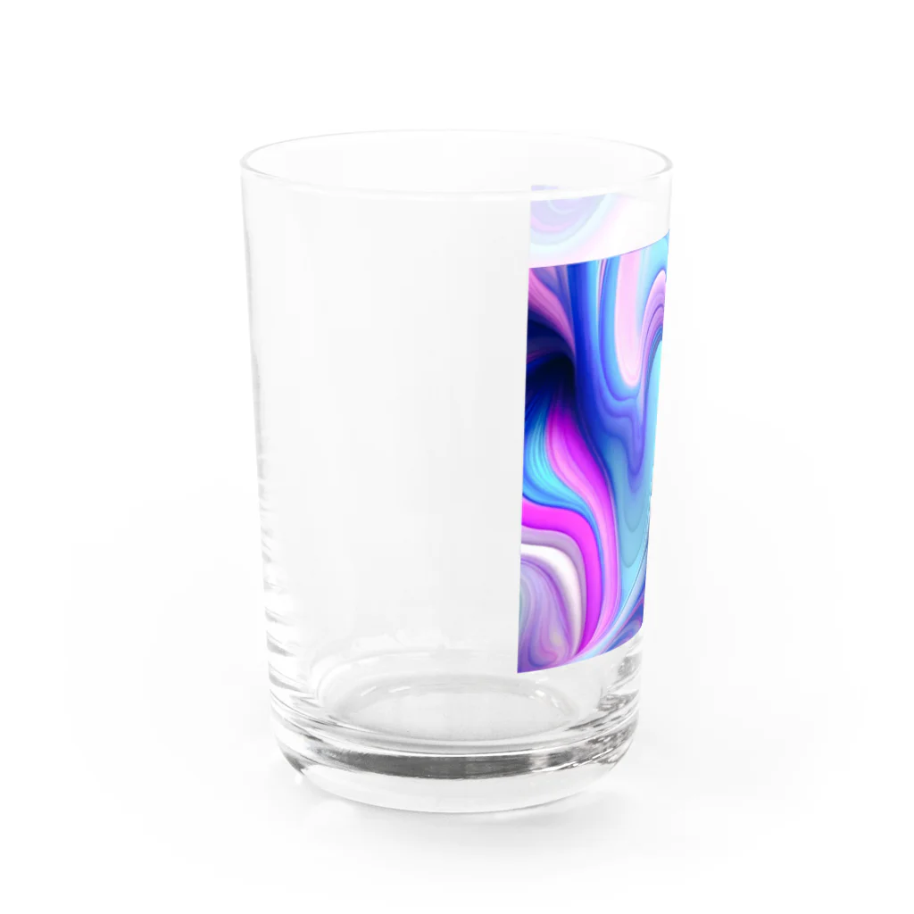 ポンキチはうすの波型模様 Water Glass :left