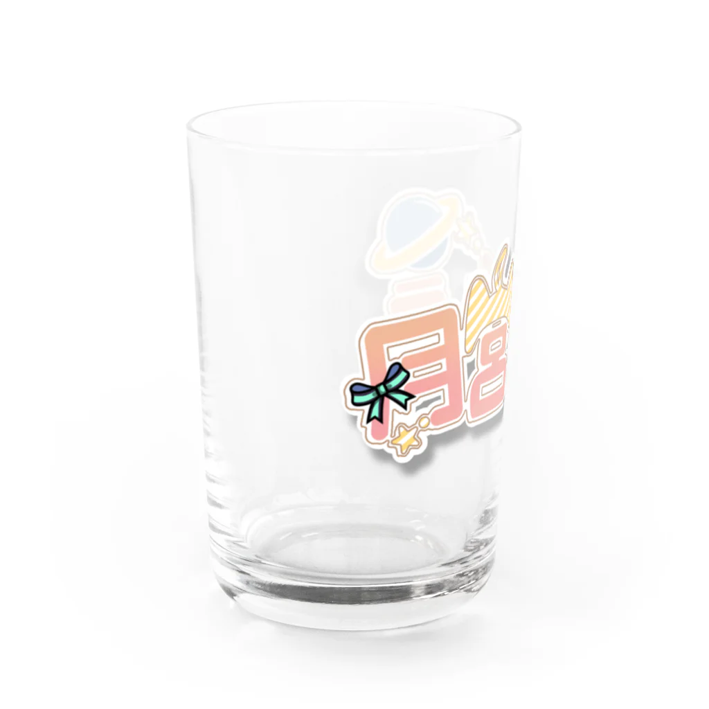 usabit.のぐっず屋さんの月宮くうロゴ Water Glass :left