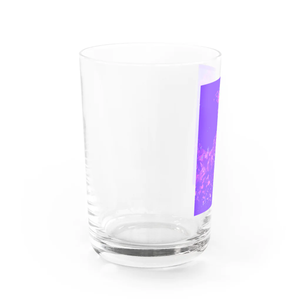 チカラisパワーのパープルギャラクシー Water Glass :left