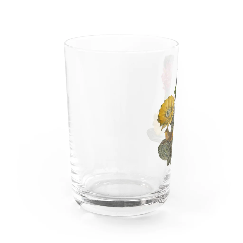 komeの花と鳥 Water Glass :left