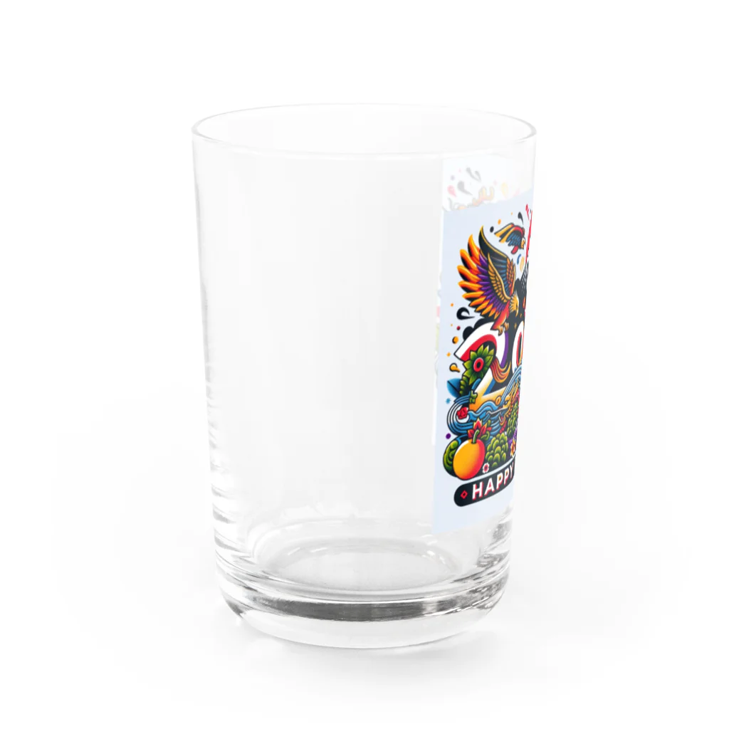 niko&PANDA shopの2024年　ハッピーニューイヤー Water Glass :left