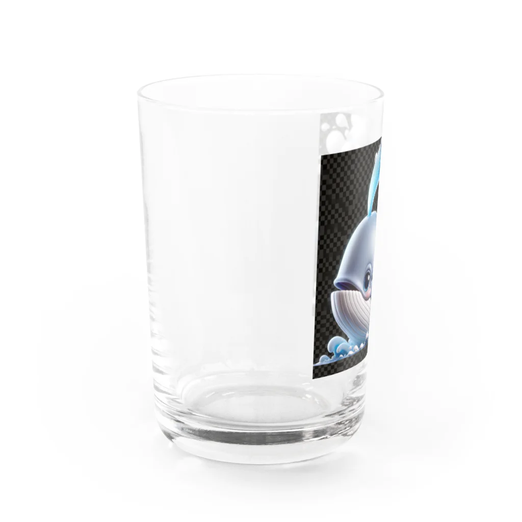 rakittoの潮ふきクジラのモン太 Water Glass :left