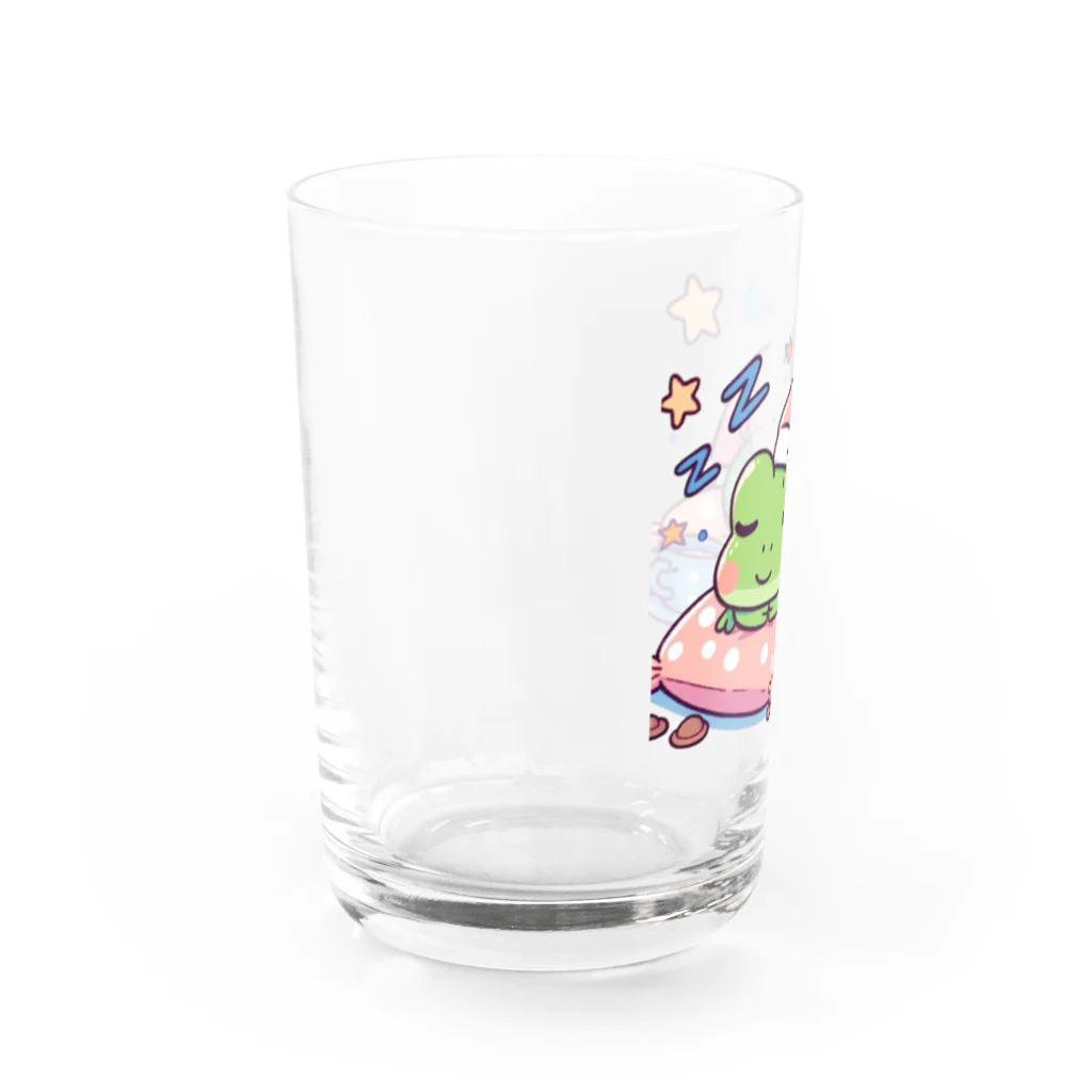 Shiba_IncのSleeping frogs(熟睡する蛙) Water Glass :left