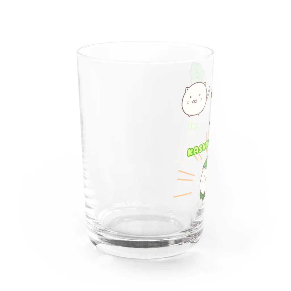 ねこふく茶屋のかしわねこ Water Glass :left