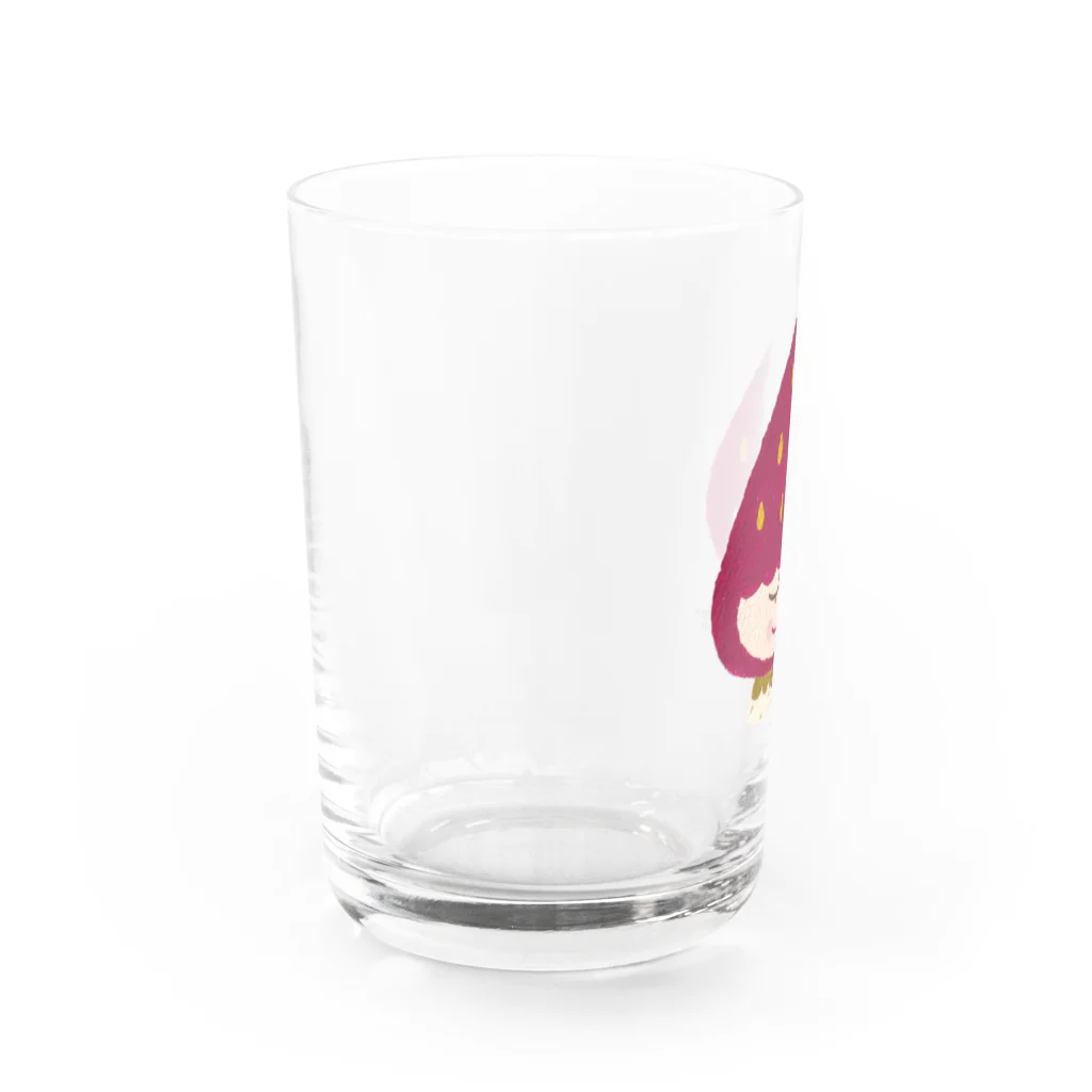 Tulippaのしかめっつらのいちごちゃん Water Glass :left