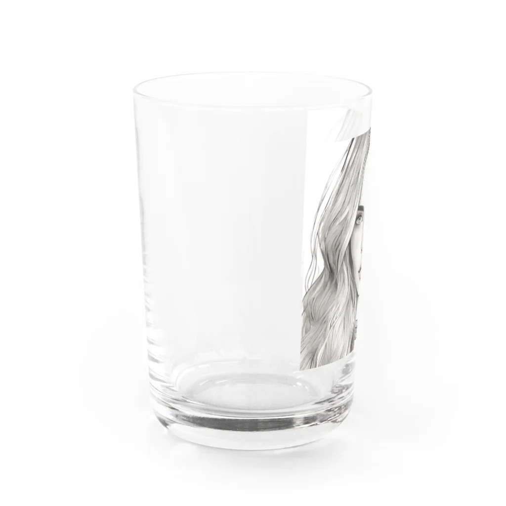 Olivi　Styleの外国人女性の顔 Water Glass :left