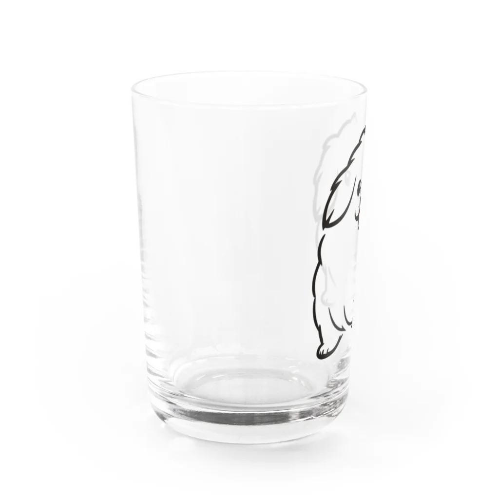 ファンシーTシャツ屋のペキニーズちゃん Water Glass :left