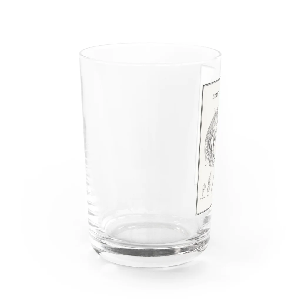 THOUGHT -STORE in Suzuri-のDRACO ANATOMIA Water Glass :left