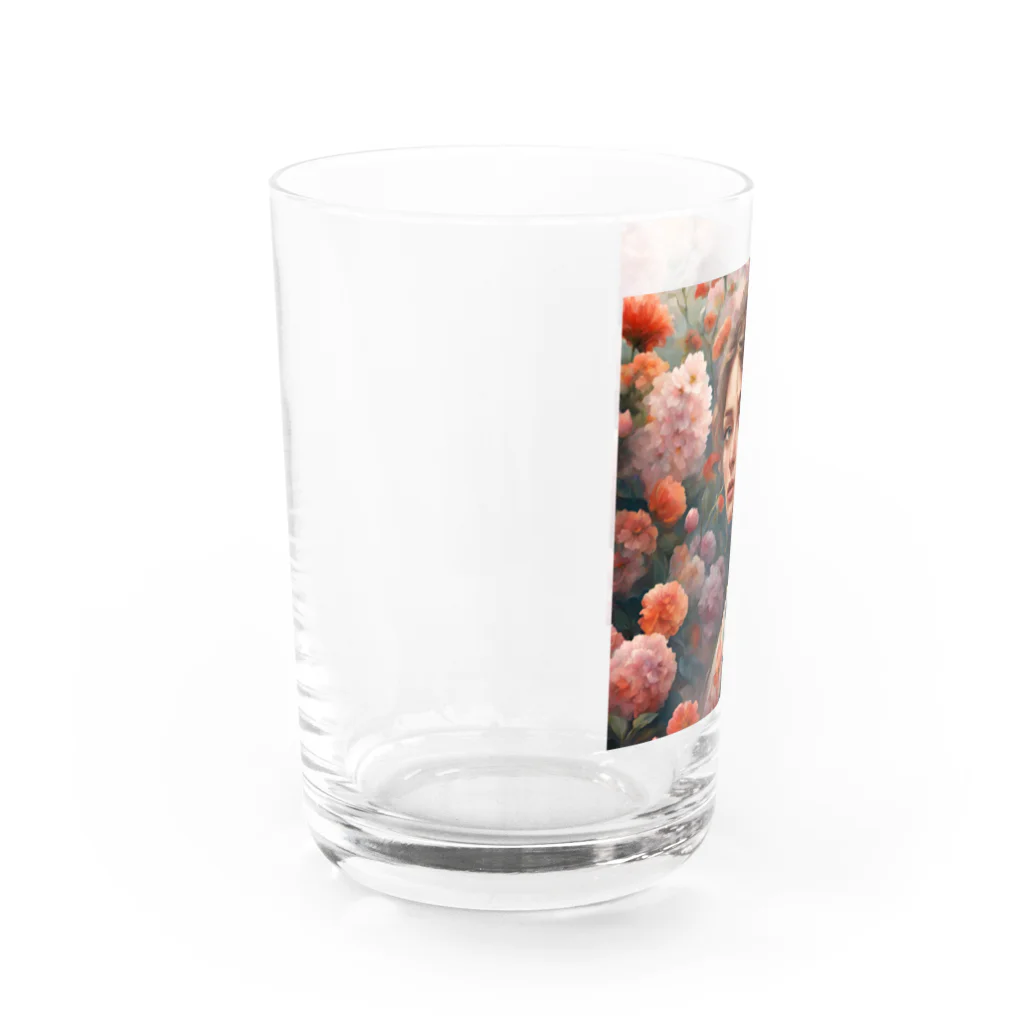 Olivi　Styleの花の中で呼び止められる女性 Water Glass :left