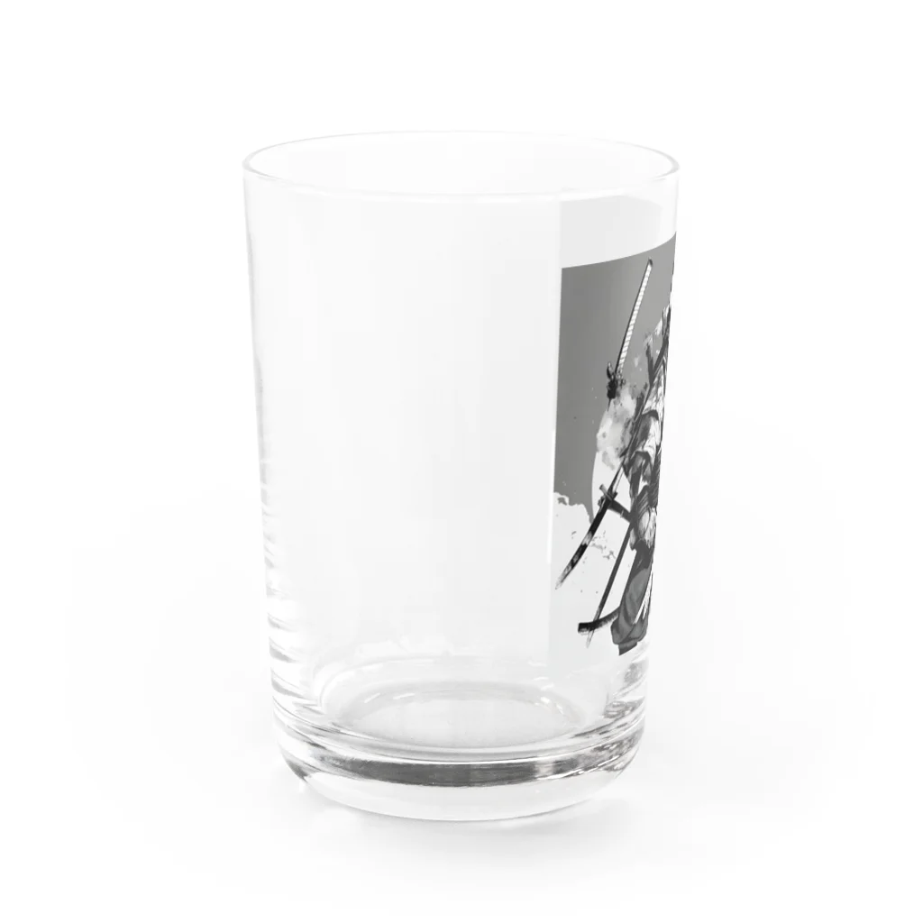 にんにんにんじゃのベテラン忍者のグッズ Water Glass :left