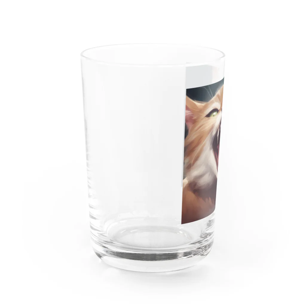 oekakishopのシャーッする猫 Water Glass :left