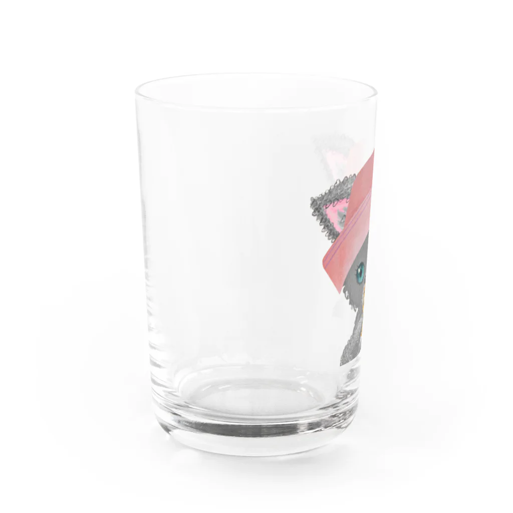 kumartshopの「帽子にゃんこ」クリア Water Glass :left