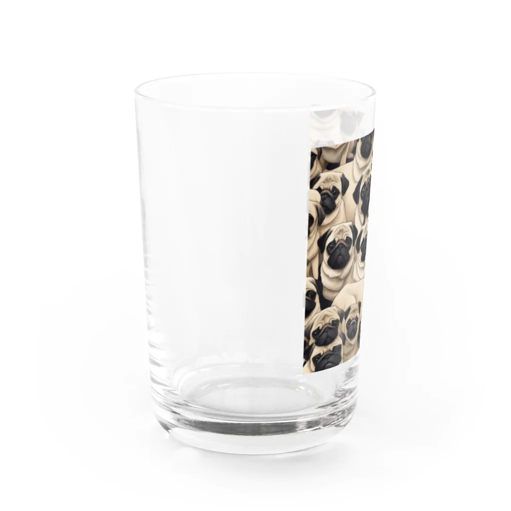 Kおばさんのパグ夫くん Water Glass :left