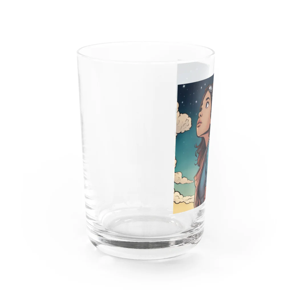 PanHanaChanのThe girl who looks at the sky Water Glass :left