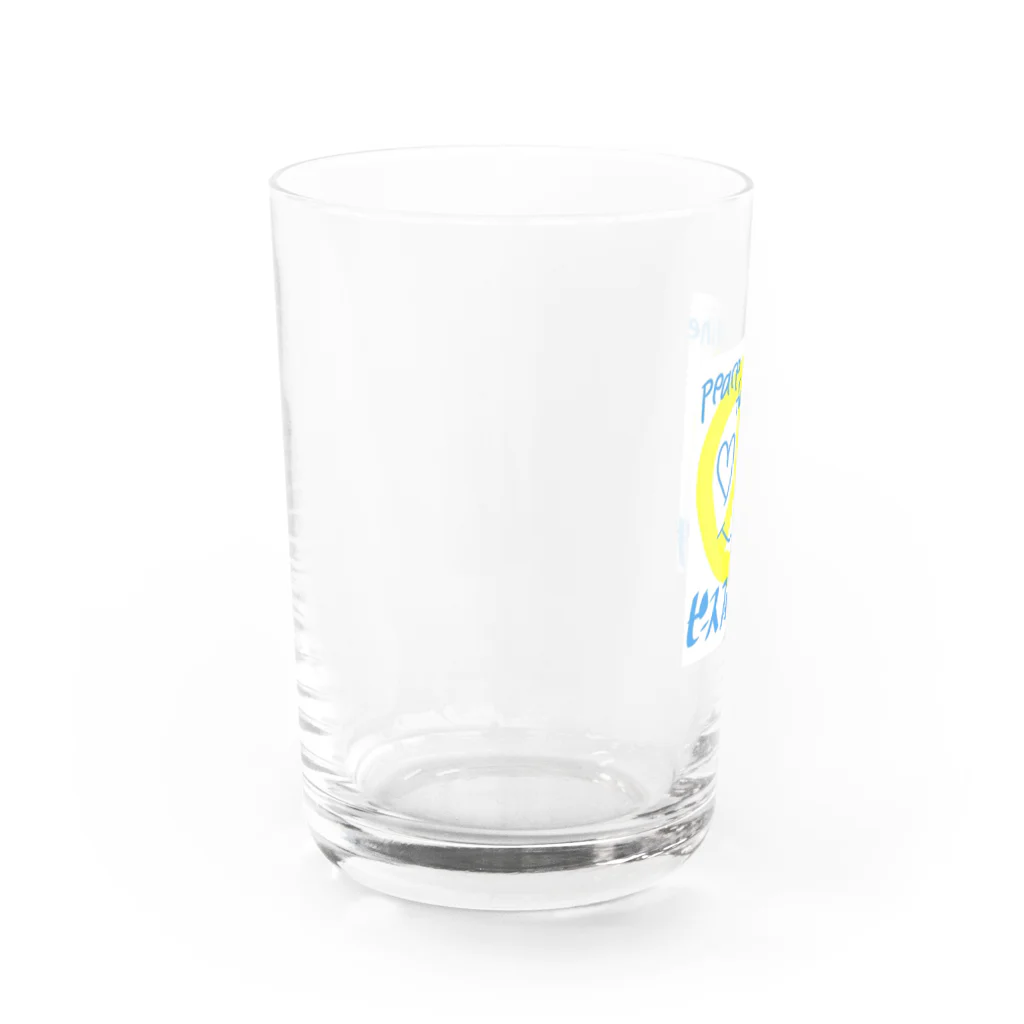 ピース フォー ウクライナのウクライナちゃん Water Glass :left