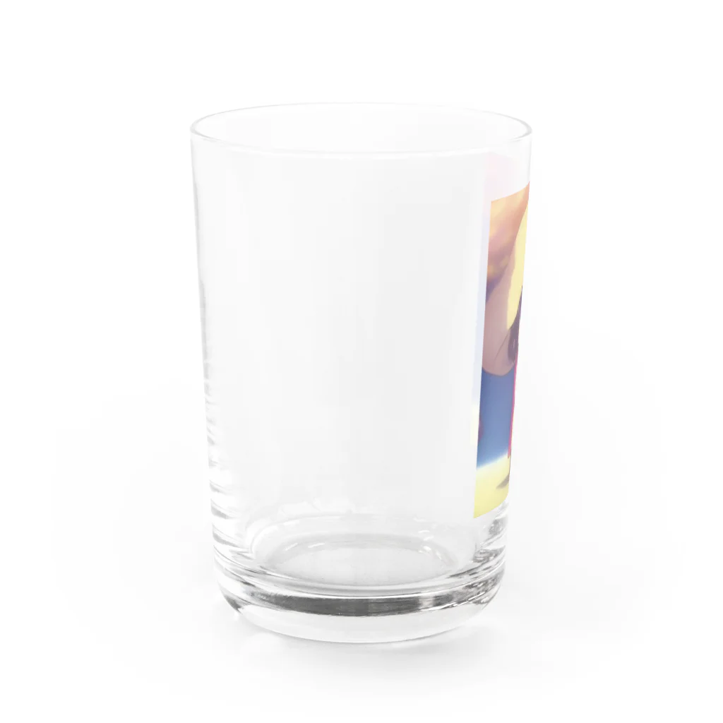 クマのおつまみ777のマロンちゃん Water Glass :left