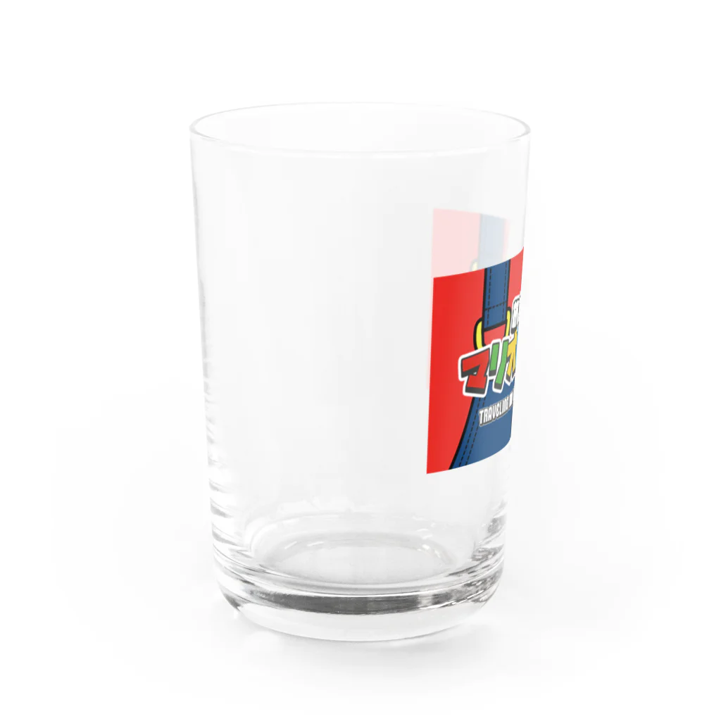 旅するマリオ配達員　放浪の旅中のオリジナルグッズ Water Glass :left