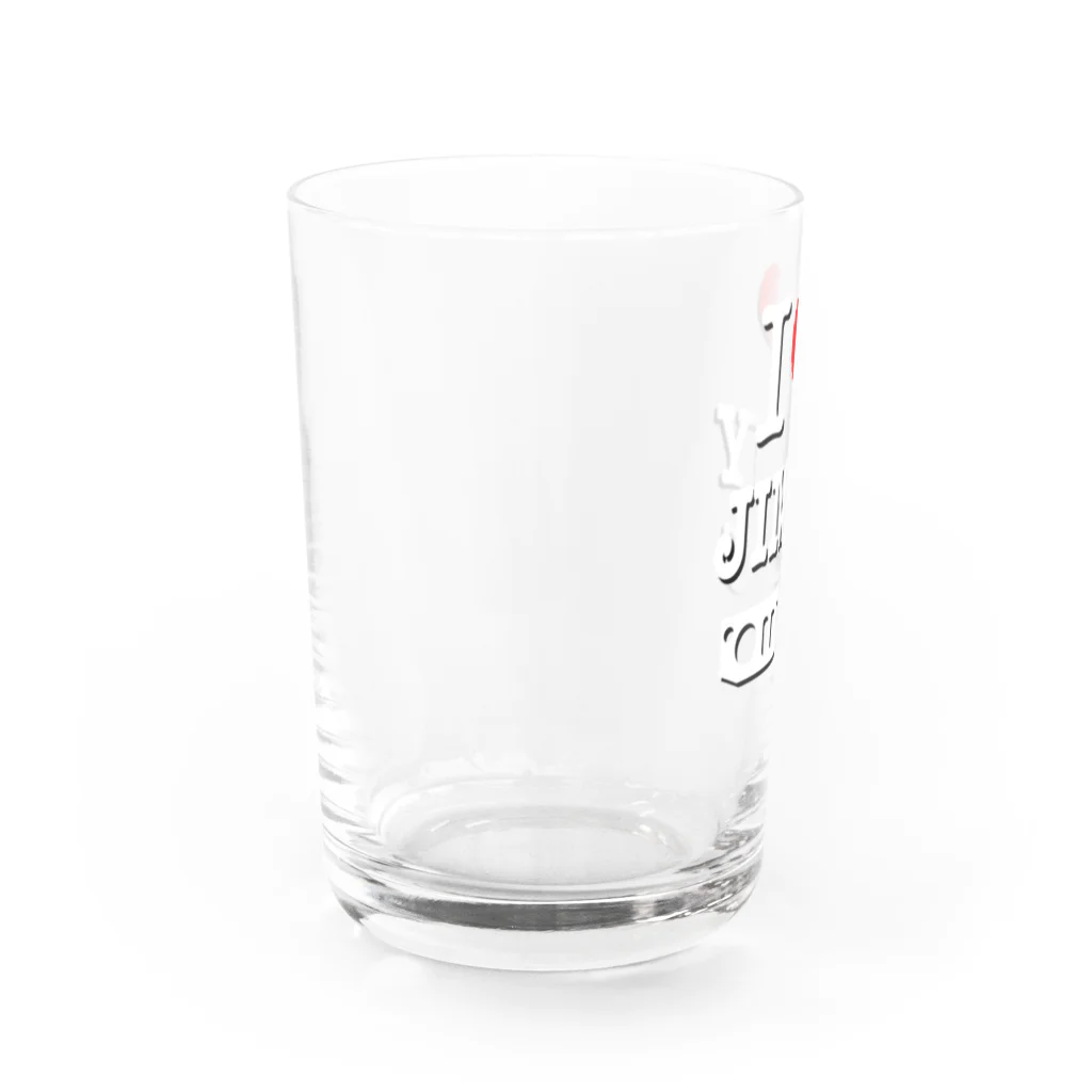 おもしろいTシャツ屋さんのI LOVE JIMNY ジムニー Water Glass :left