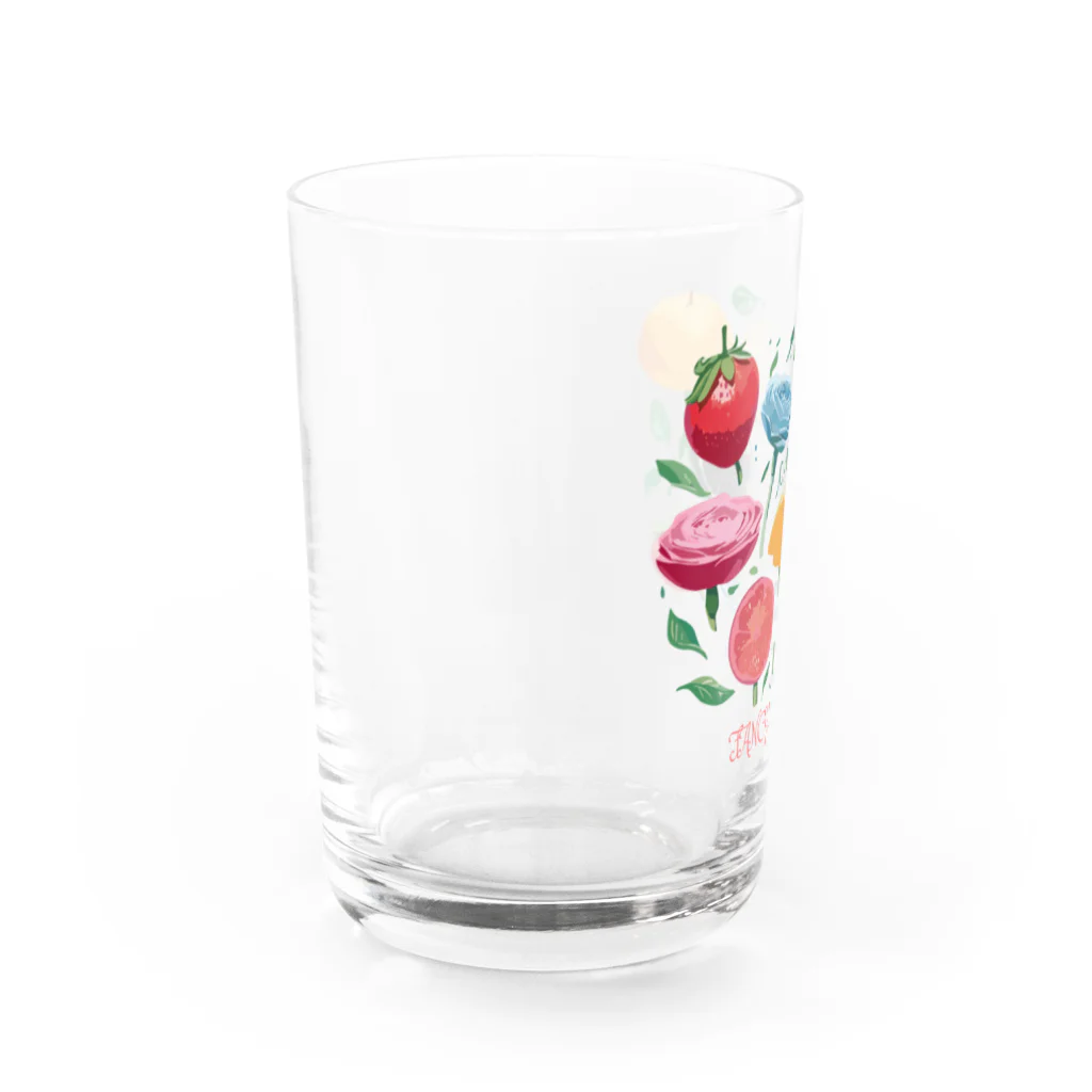 ファンシーTシャツ屋のファンシーフルーツフラワー Water Glass :left