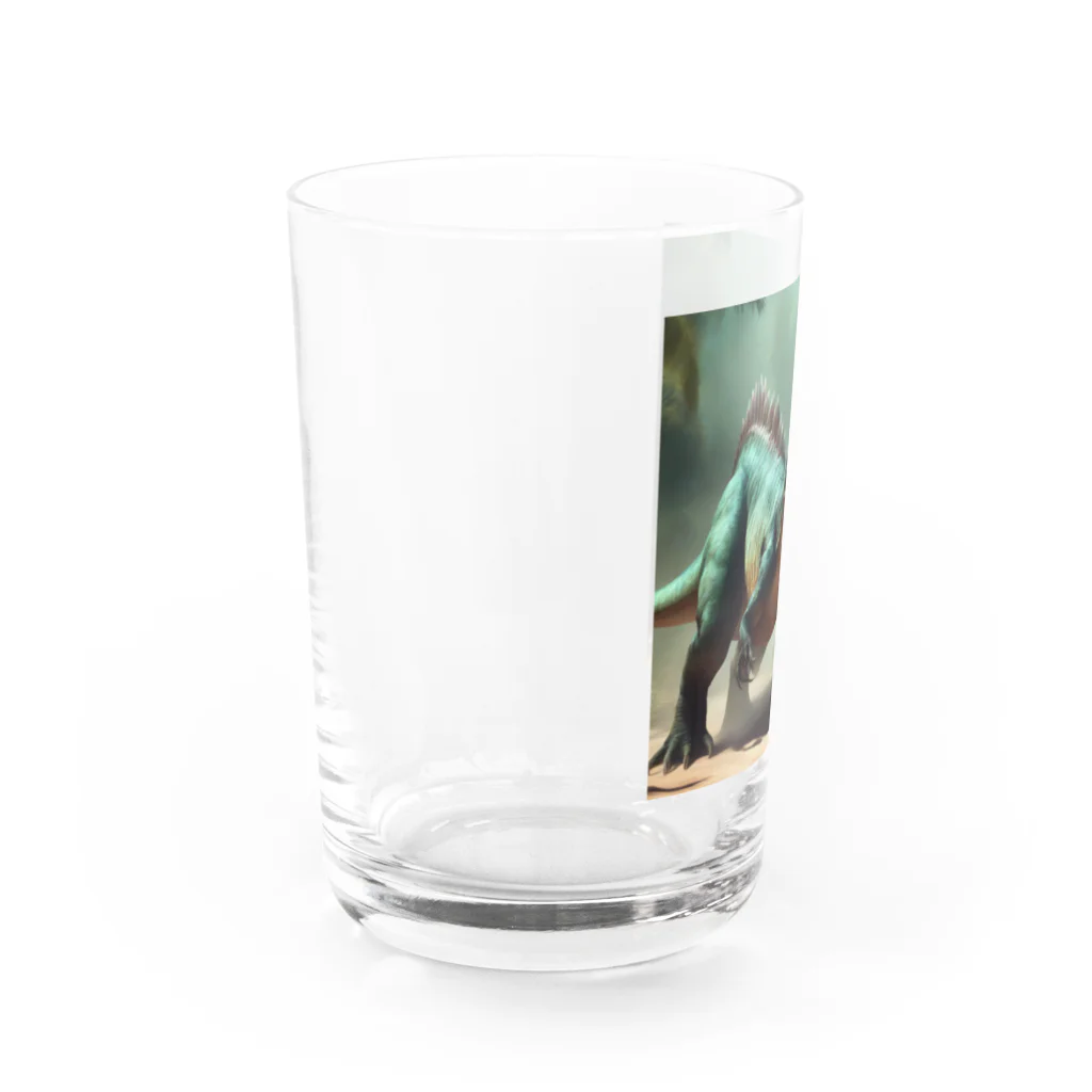 Superherooの発光する鱗を持つ恐竜 Water Glass :left