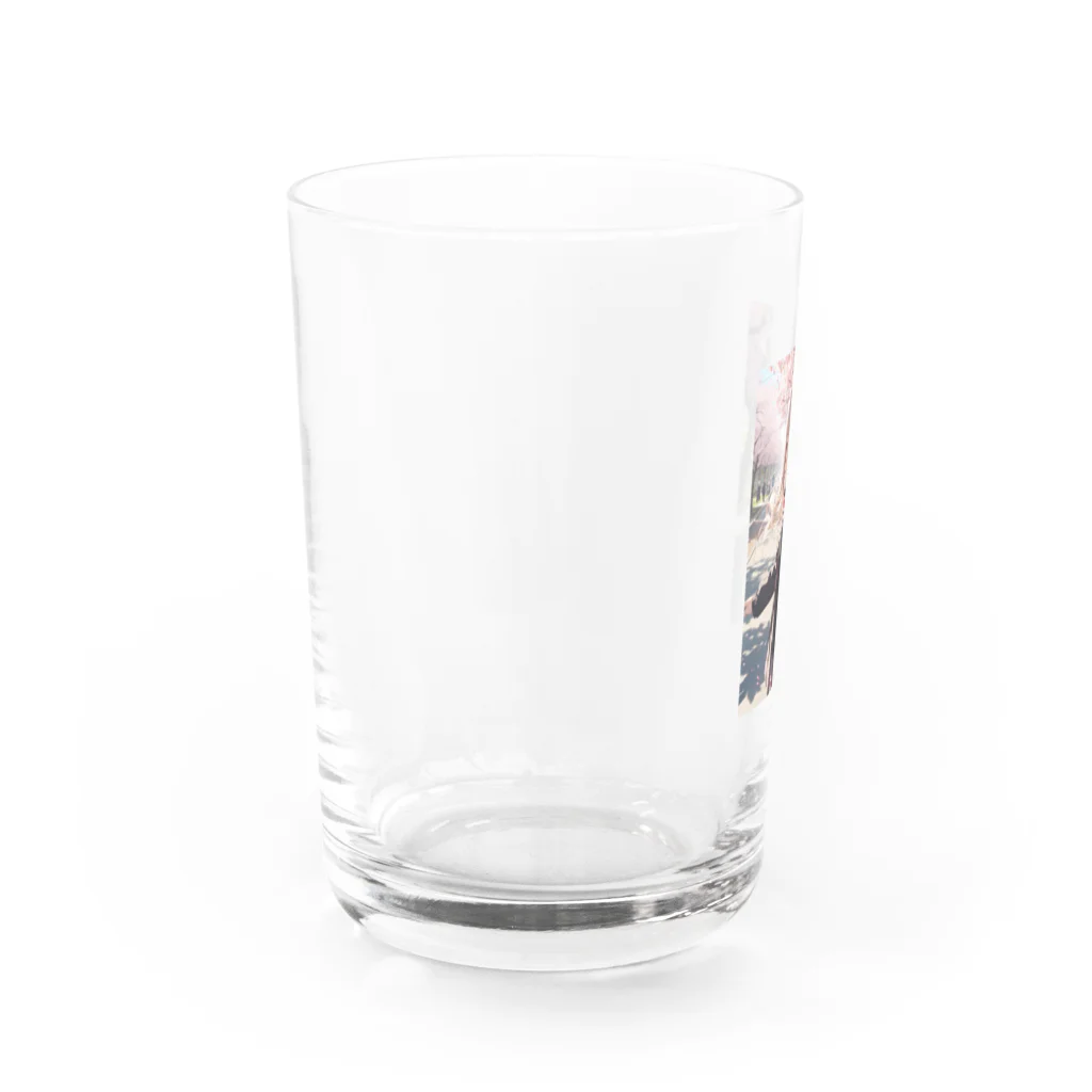 tetsuemonnの桜のした子ちゃん Water Glass :left