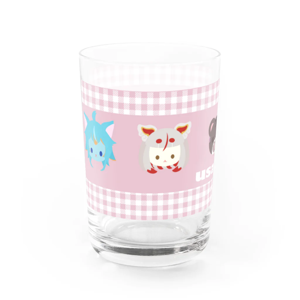 うちゃびっとやさん。の【usabit】けもびっとpink2 Water Glass :left