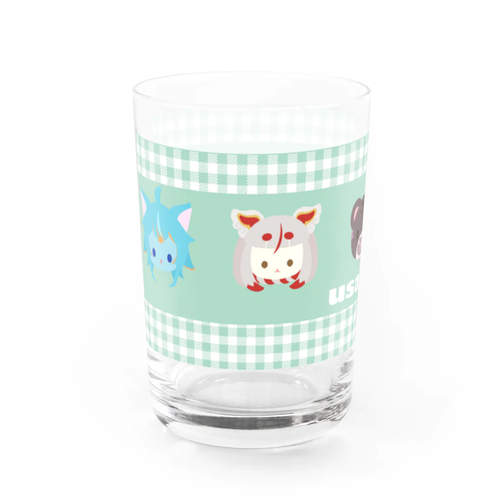 うちゃびっとやさん。の【usabit】けもびっとgreen2 Water Glass :left