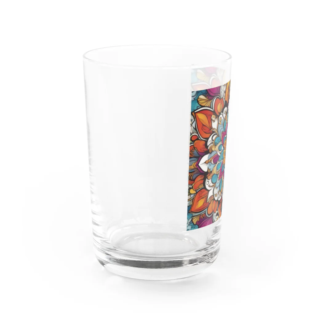 saqui.comのビビッドカラーアラベスク Water Glass :left