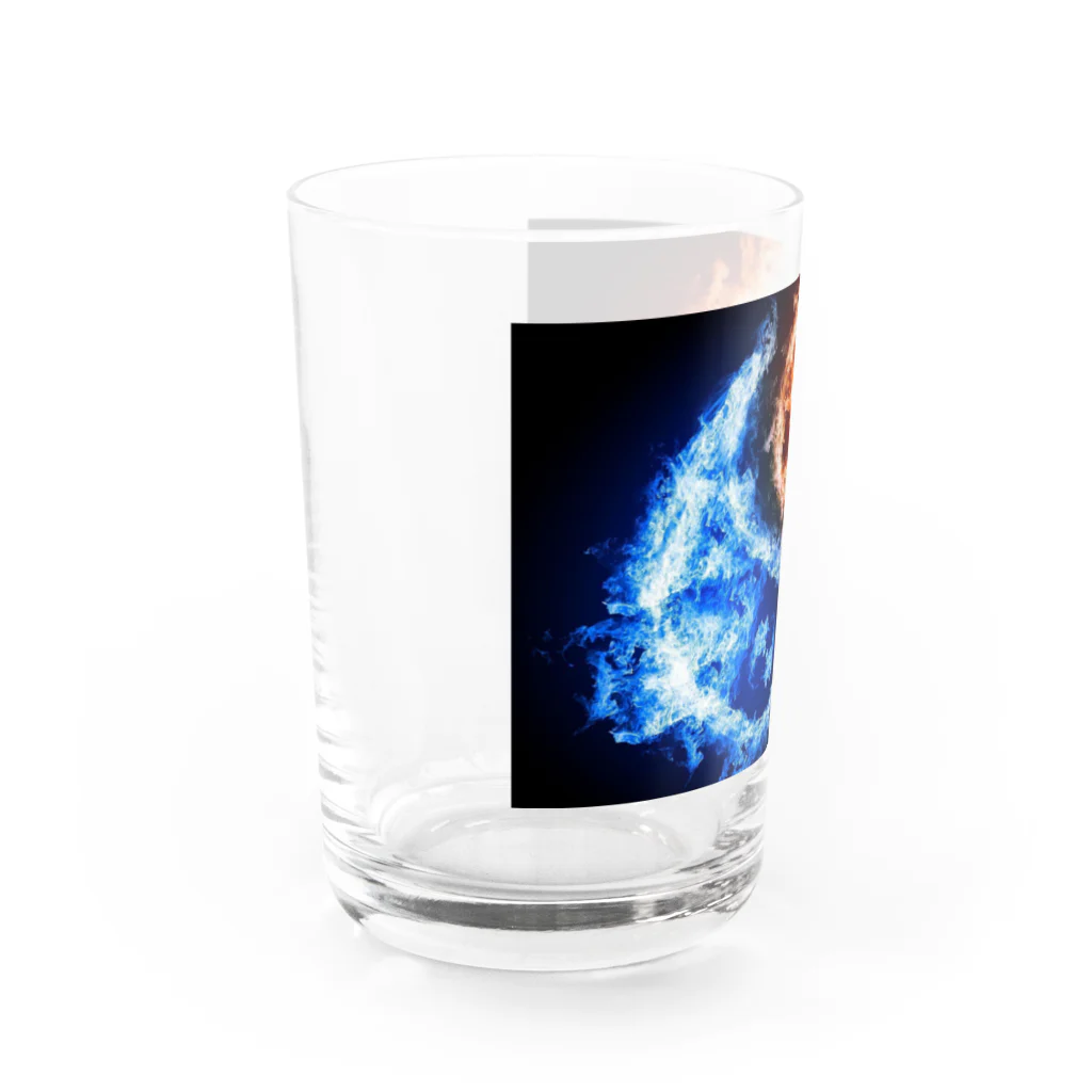 Superherooの氷と炎が追いかけあう Water Glass :left