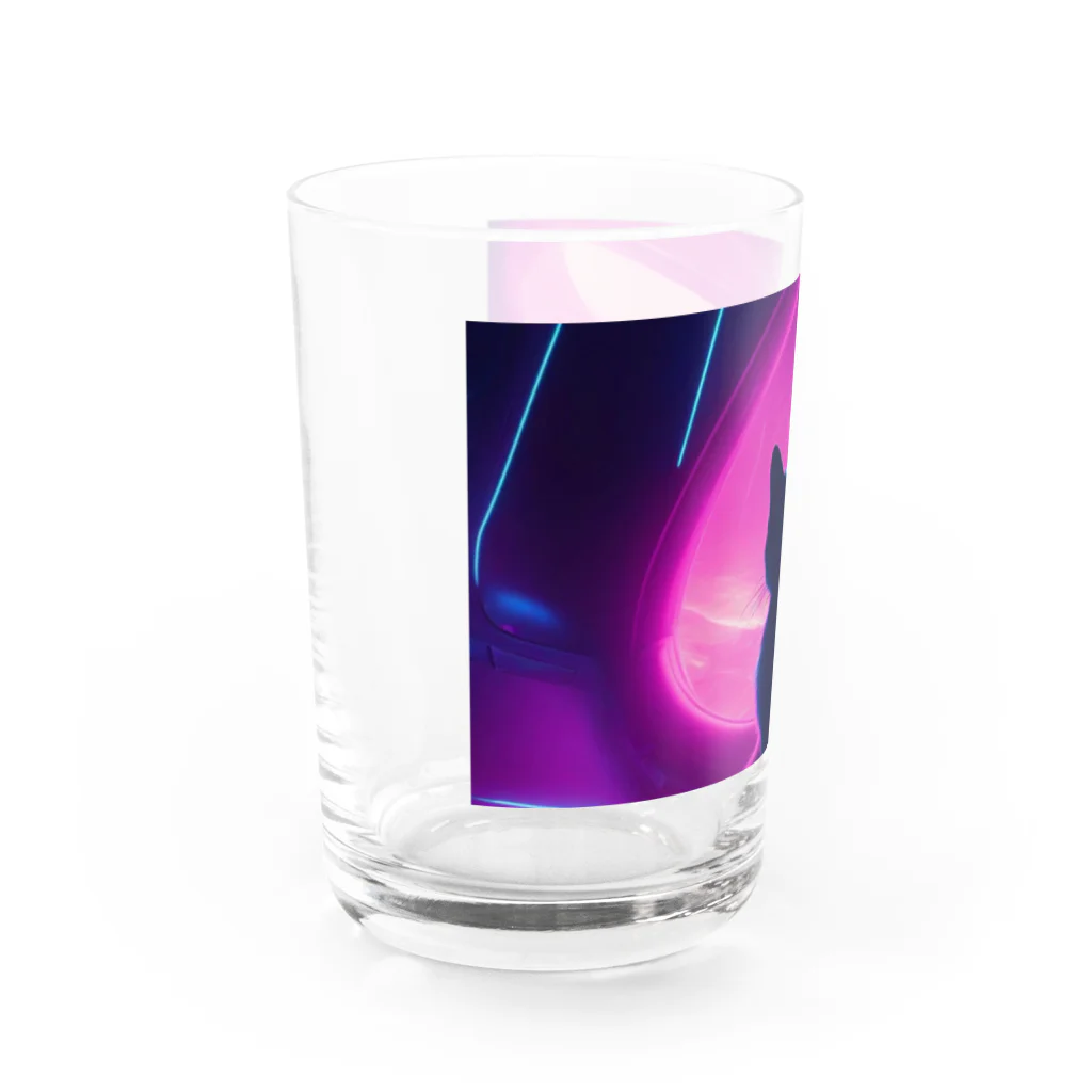 ParadigmStar　パラダイムスターの空に思いはせる猫 Water Glass :left