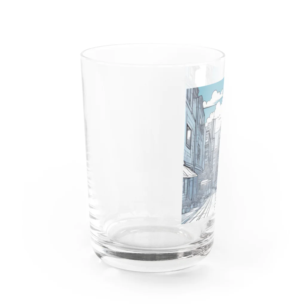 nessnessのレトロな街並み Water Glass :left