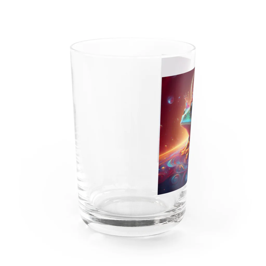 ilovefrogの宇宙の中に浮かぶベルツノガエル Water Glass :left