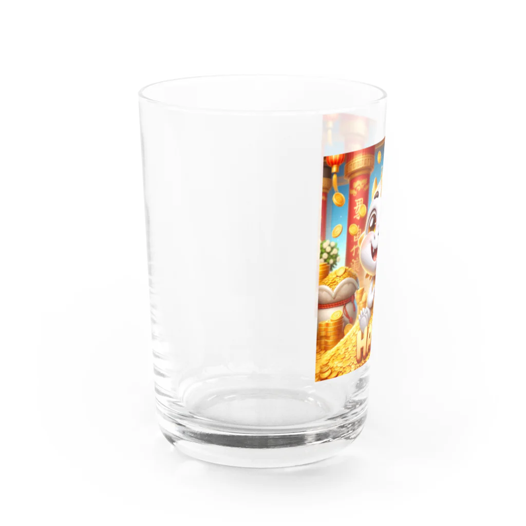 midori_kawaの開運黄金の泉瞑グッズ！白龍ちゃんがお守りします Water Glass :left