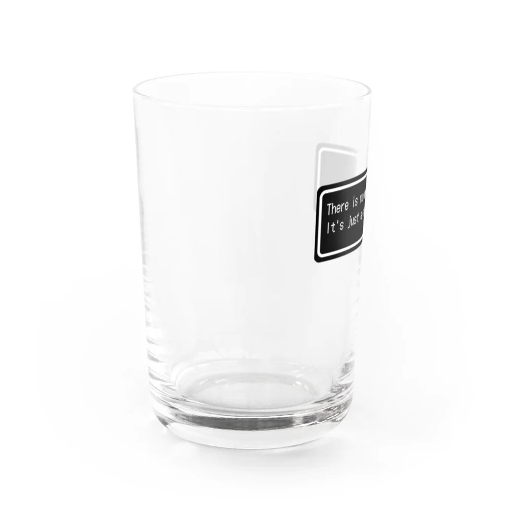 NEW.Retoroの『There is no reply. It's just a corpse.』白ロゴ Water Glass :left