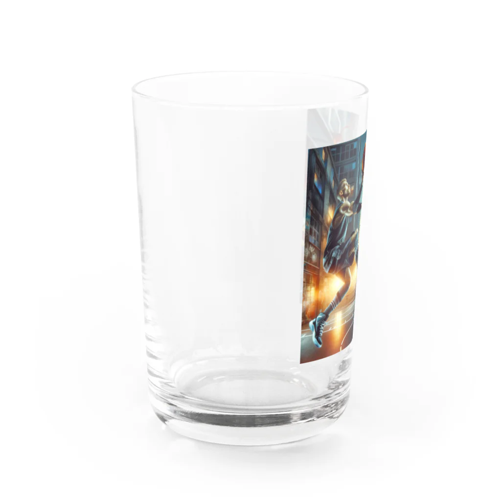 murankoのゴールへの一瞬の瞬間！バスケットボールの魔術師が放つシュート！ Water Glass :left