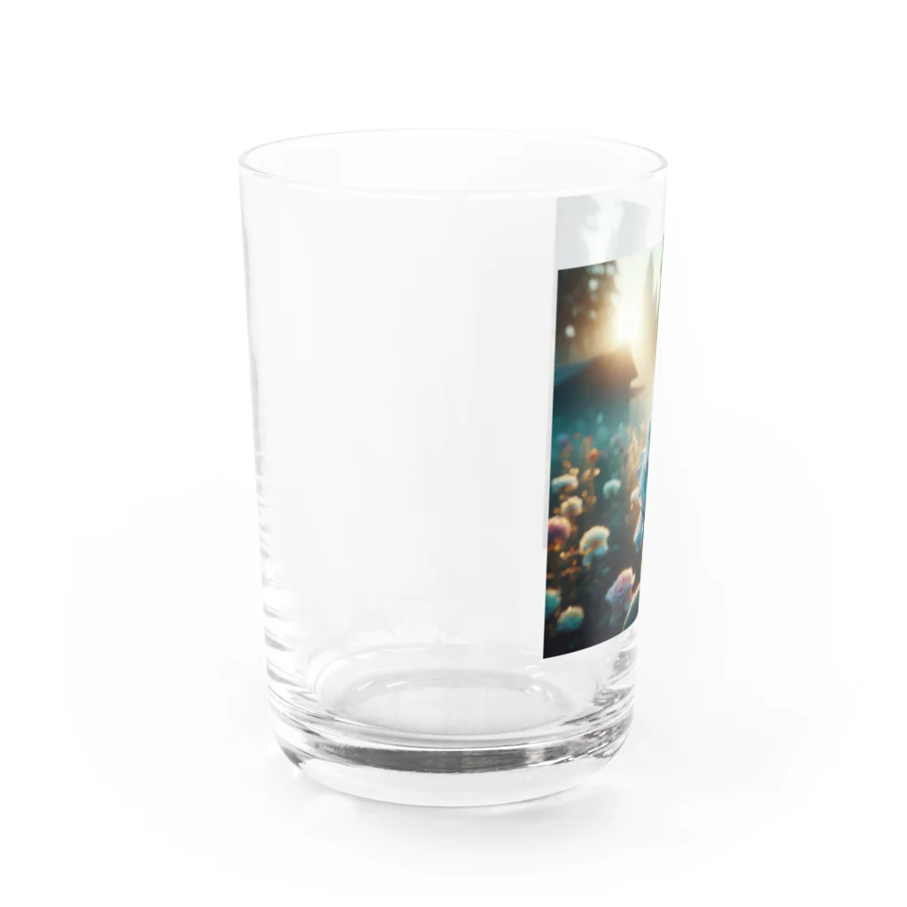 ANTARESの青い薔薇　あさひ Water Glass :left