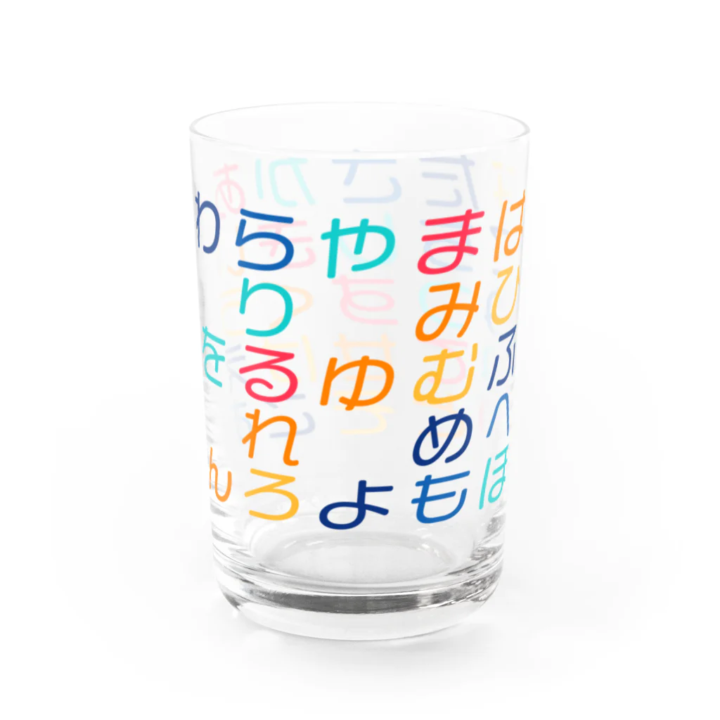 Peach Graphicsのあいうえお カラフル Water Glass :left