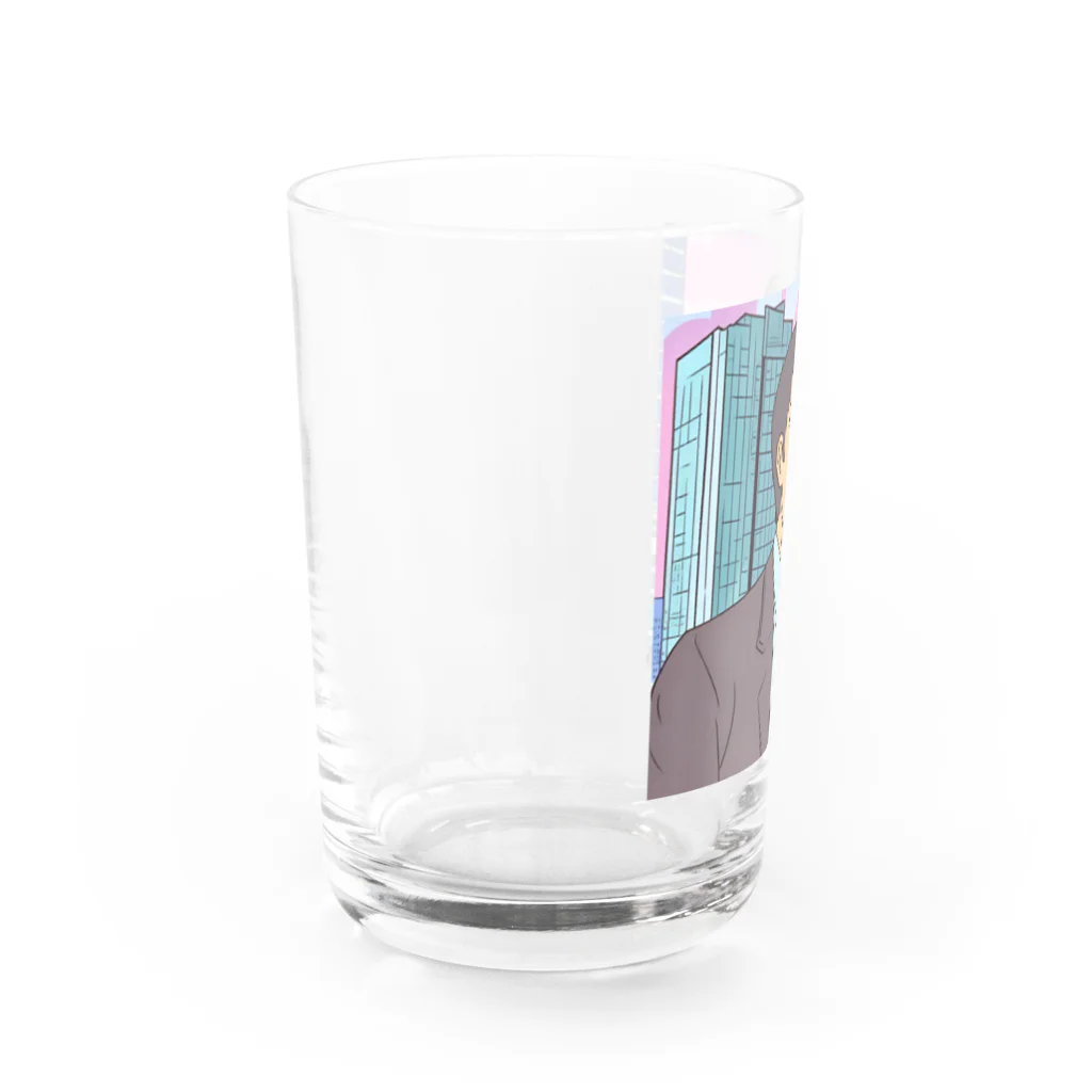 なお（ｻﾗﾘｰﾏﾝ）＠AI使って情報発信中の夕焼けサラリーマン Water Glass :left