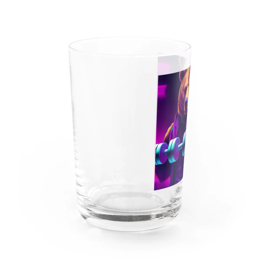 white-Stoneのフィットネスベア Water Glass :left