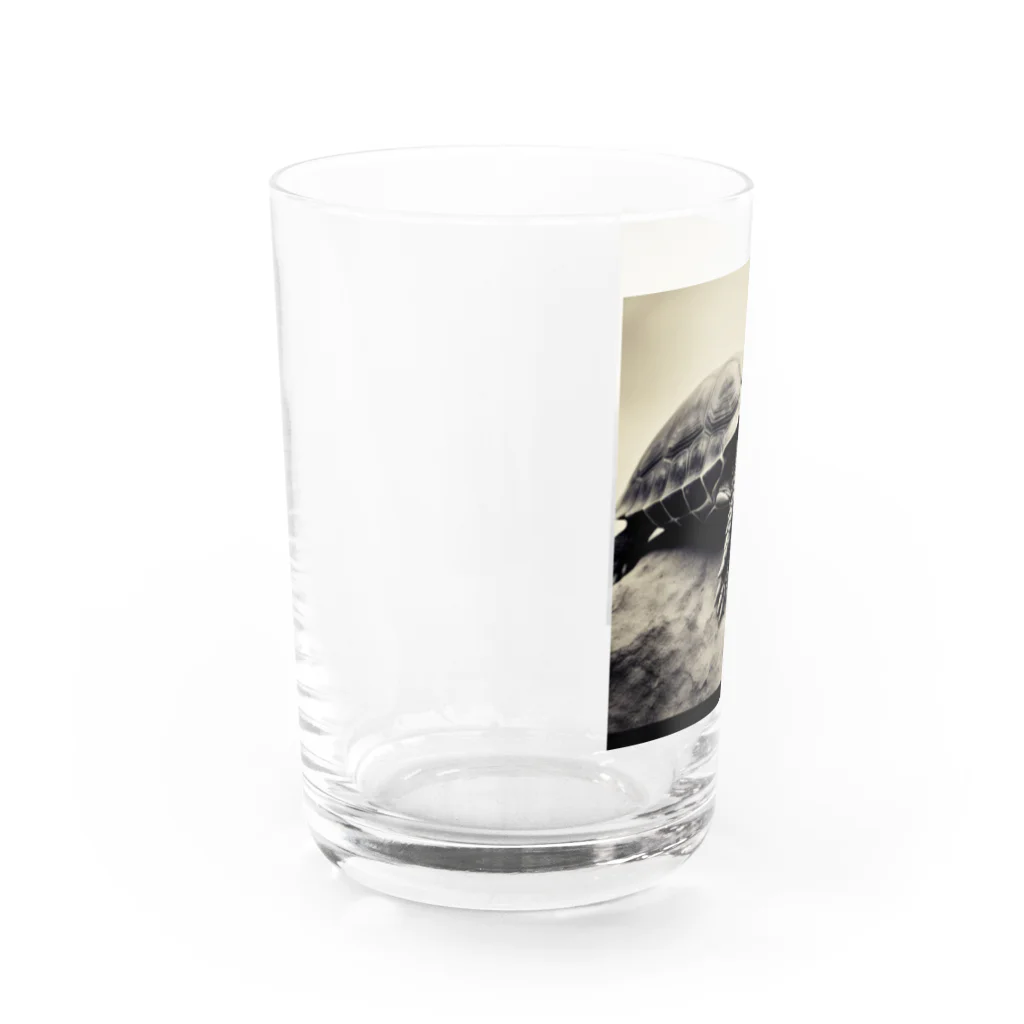hinn-ketuの３、風に立つカメ Water Glass :left