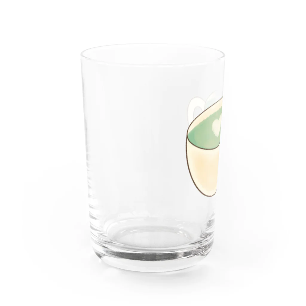 orange_honeyの抹茶オレ　ワンポイント Water Glass :left