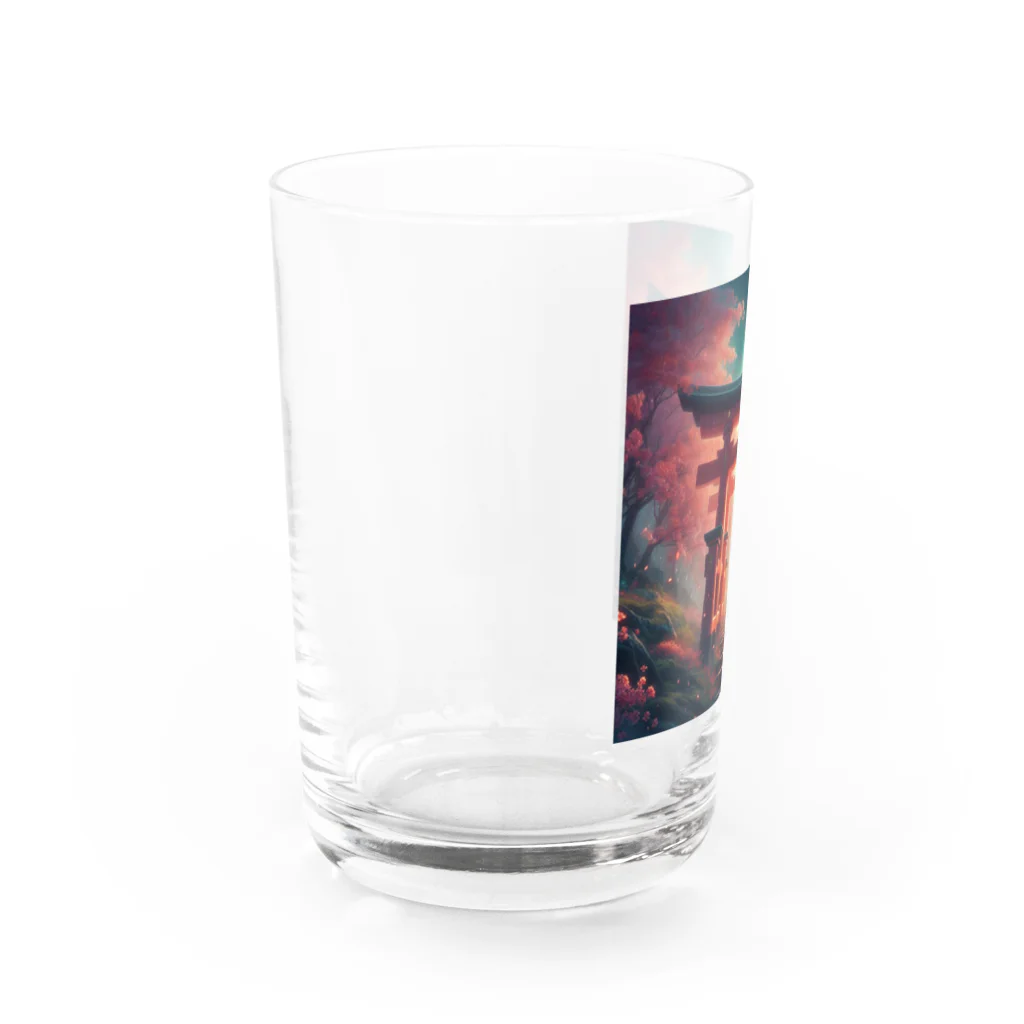 「動物ミリ屋」のお稲荷様のご利益を Water Glass :left