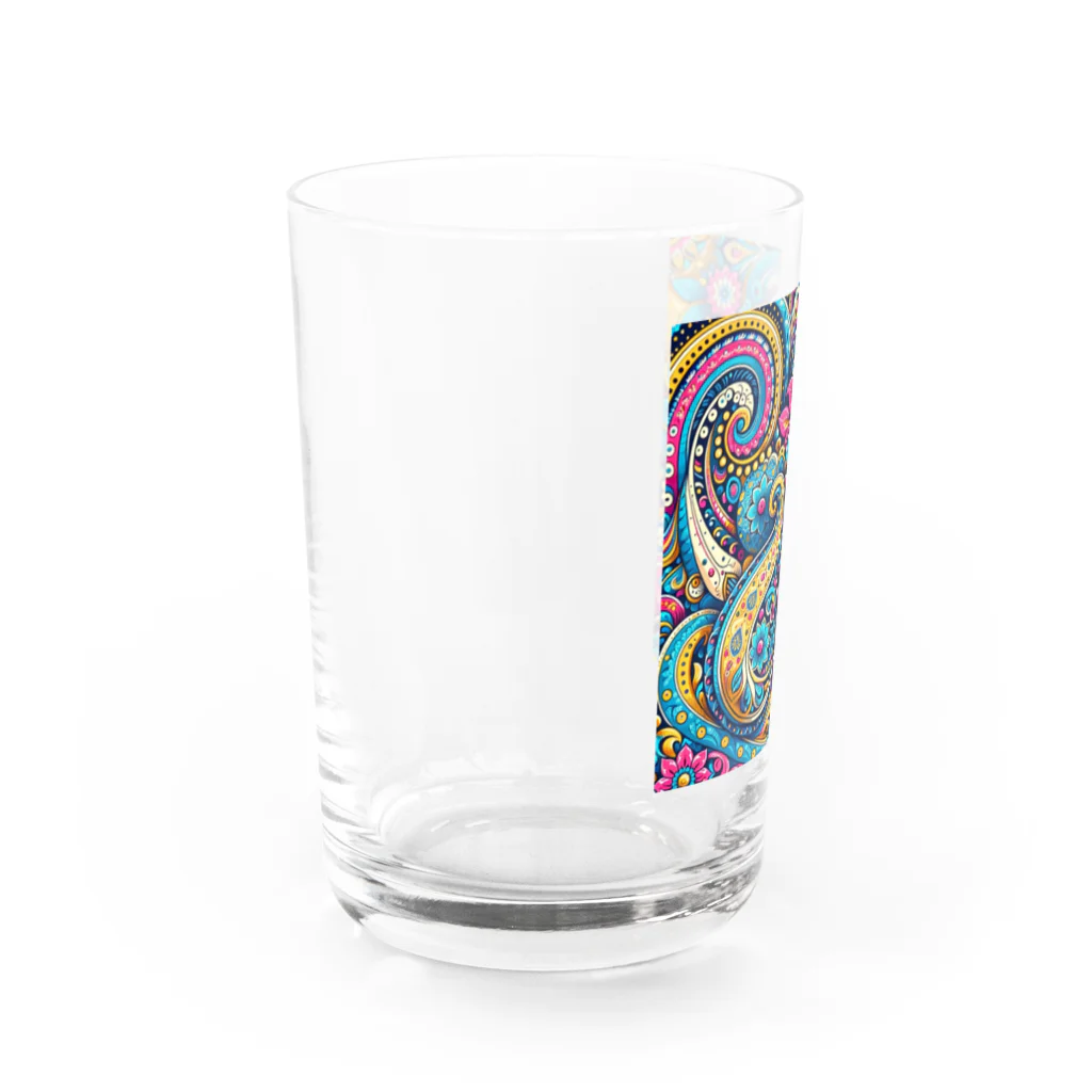 saqui.comのカラフルなインド柄 Water Glass :left