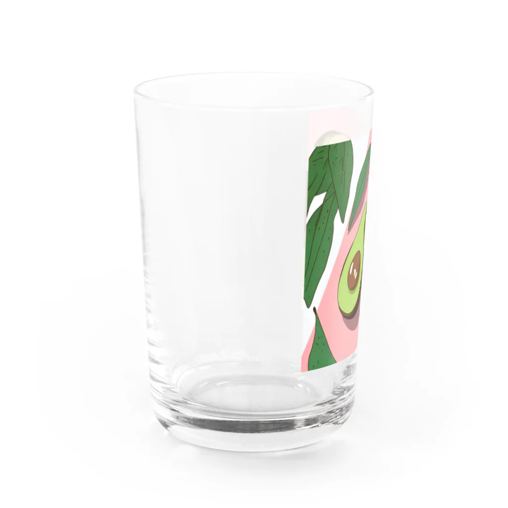 ai美女ショップのアボカド Water Glass :left